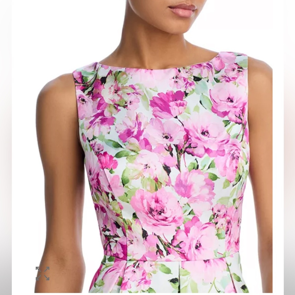 Eliza J Floral Pink Sleeveless Fit & Flare Dress size 4 NEVER WORN - Picture 2 of 5